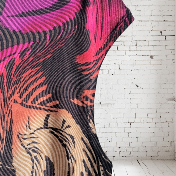 Worthington Women's Multicolor Patterned Top Size Medium - Picture 6 of 8